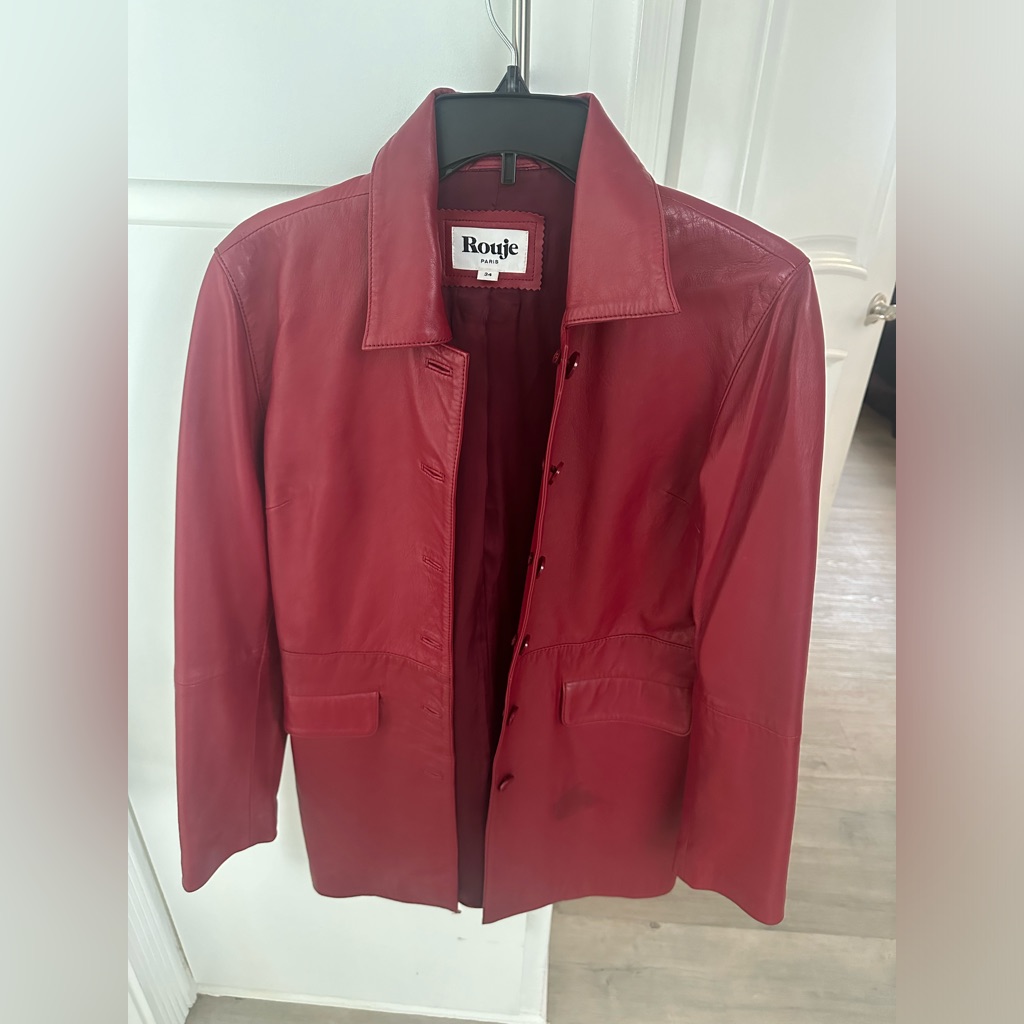 Red Leather Jacket Vintage